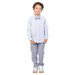 Light Blue Plain Formal Shirt for Boys Image