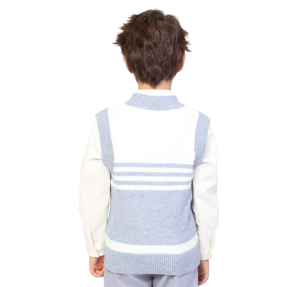 Color-Blocked Formal Waistcoat for Boys Image