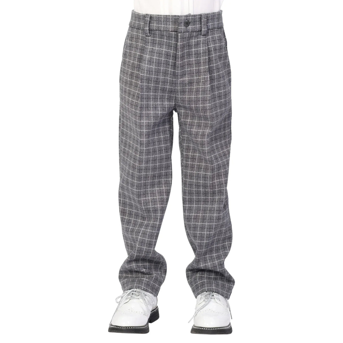 Checked Formal Pants for Boys Image