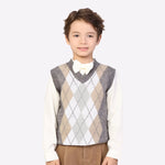 Checked Formal Waistcoat for Boys Image