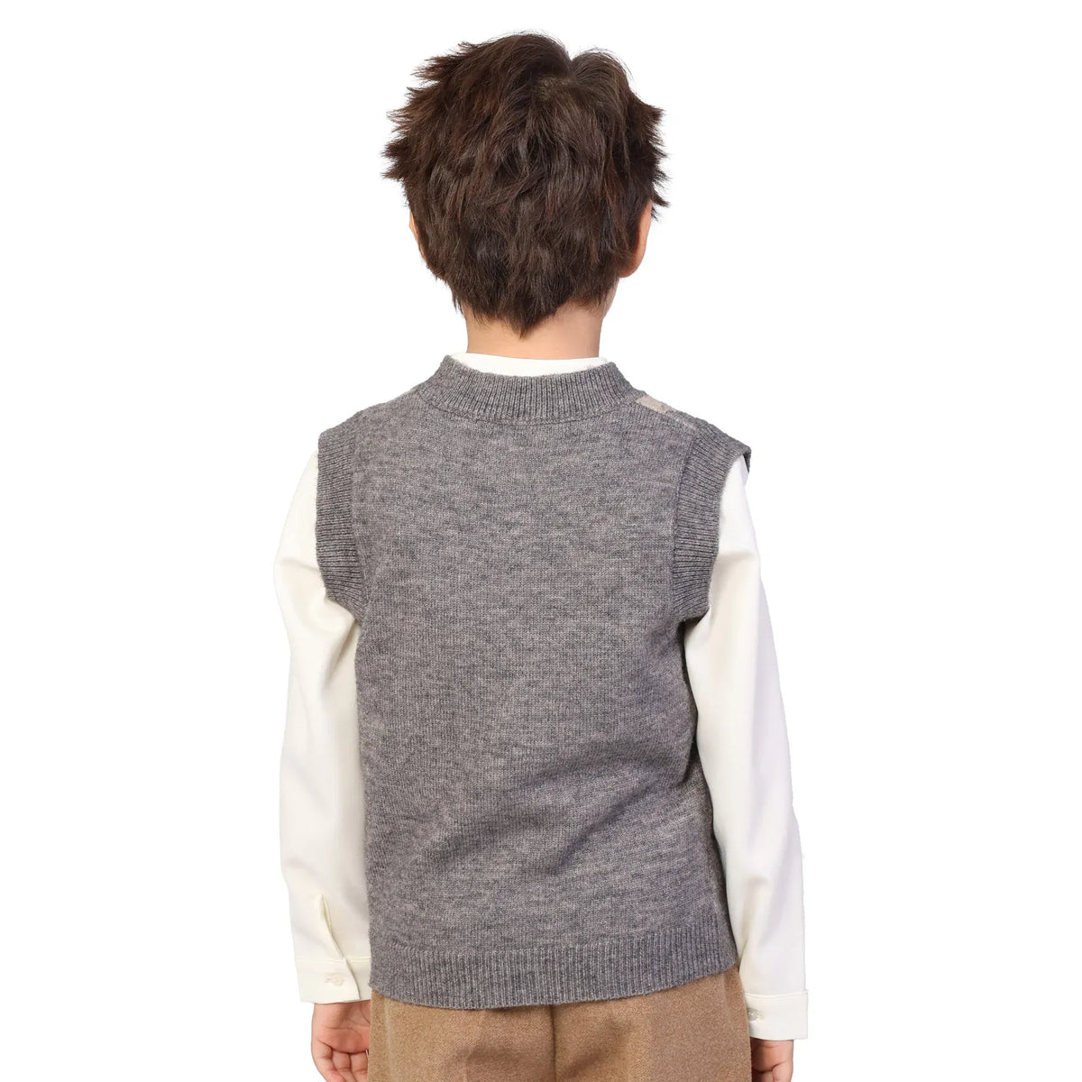 Checked Formal Waistcoat for Boys Image