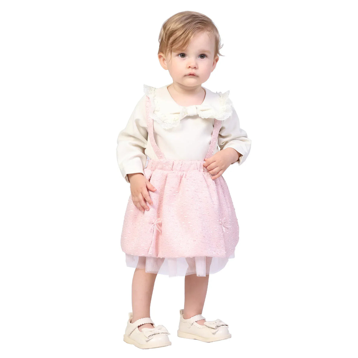 Light Pink Beaded Formal Skirt for Baby girl Image