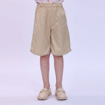 Embroidery Fashion Shorts For Girls Khaki Image