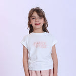 Printed Fashion T-Shirt For Girls White Image