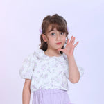 Purple Floral Fashion Shirt For Girls Image