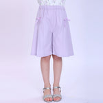 Striped Fashion Shorts For Girls Purple Image