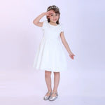 White Beaded Fashion Dress For Girls Image