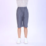 Badge Fashion Shorts For Boys Dark Grey Image