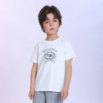 Printed Fashion T-Shirt For Boys White Image