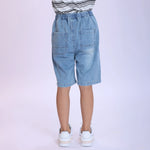 Washed Jeans Fashion Shorts For Boys Image
