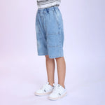 Washed Jeans Fashion Shorts For Boys Image