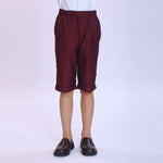 Plain Fashion Shorts For Boys Maroon Image