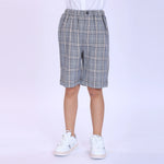 Checked Fashion Shorts For Boys Grey Image
