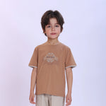 Printed Fashion T-Shirt For Boys Khaki Image