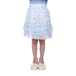 Floral Classic Skirt For Girls Blue Image