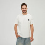White Embroidery Printed T.Shirt for Men Image