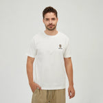 Embroidery Printed T.Shirt for Men White Image
