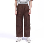 Plain Pants for Boys Coffee Image