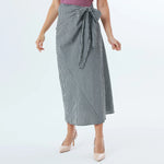 Checked Fashion Skirt For Women Black Image