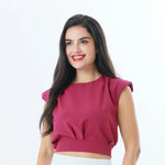 Rose Plain Fashion Blouse For Women Image