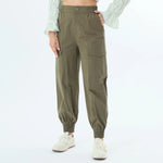 Plain Fashion Pants For Women Olive Green Image