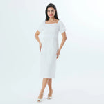 Laced Fashion Dress For Women White Image