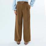 Plain Fashion Pants For Women Brown Image