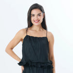 Plain Fashion Blouse For Women Black Image