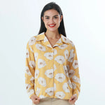 Yellow Floral Fashion Shirt For Women Image