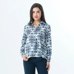 Black Floral Fashion Shirt For Women Image