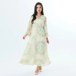 Printed Fashion Dress For Women Beige Image