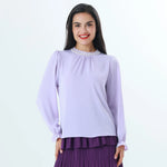 Beaded Fashion Blouse For Women Light Purple Image