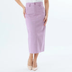 Plain Fashion Skirt For Women Purple Image