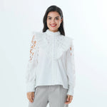 Laced Fashion Shirt For Women White Image