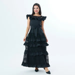 Laced Fashion Dress For Women Black Image