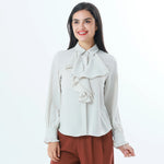 Plain Fashion Shirt For Women Beige Image