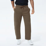Plain Pants for Men Brown Image