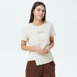 Khaki Embroidery T.Shirt for Women Image