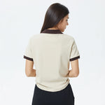 Color-Blocked Polo Shirt for Women Image