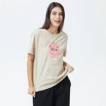Printed T.Shirt for Women Khaki Image