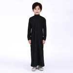 Black Embroidery Arabic Thoub For Boys Image
