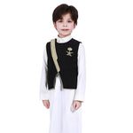 Black Embroidery Waistcoat For Boys Image
