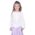 Laced Formal Shirt For Girls Off White Image