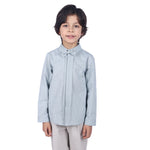 Solid Formal Shirt For Boys Grey Green Image