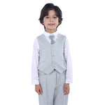 Plain Formal Waistcoat For Boys Lake Green Image