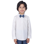 Striped Formal Blouse For Boys Grey White Image