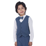 Navy Plain Formal Waistcoat For Boys Image