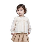 Beige Laced Formal Blouse For Baby girl Image