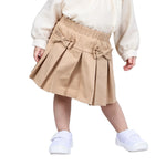 Khaki Plain Formal Skirt For Baby girl Image