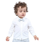Off White Plain Formal Shirt For Baby boy Image